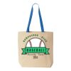 Natural Tote with Contrast-Color Handles Thumbnail