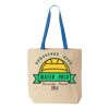 Natural Tote with Contrast-Color Handles Thumbnail
