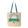 Natural Tote with Contrast-Color Handles Thumbnail
