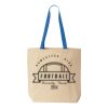 Natural Tote with Contrast-Color Handles Thumbnail