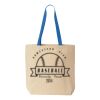 Natural Tote with Contrast-Color Handles Thumbnail