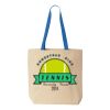 Natural Tote with Contrast-Color Handles Thumbnail