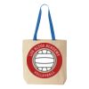 Natural Tote with Contrast-Color Handles Thumbnail