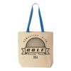Natural Tote with Contrast-Color Handles Thumbnail