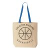 Natural Tote with Contrast-Color Handles Thumbnail