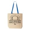 Natural Tote with Contrast-Color Handles Thumbnail