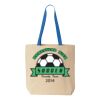 Natural Tote with Contrast-Color Handles Thumbnail