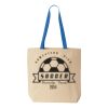 Natural Tote with Contrast-Color Handles Thumbnail