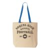 Natural Tote with Contrast-Color Handles Thumbnail