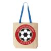 Natural Tote with Contrast-Color Handles Thumbnail