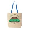 Natural Tote with Contrast-Color Handles Thumbnail