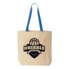 Natural Tote with Contrast-Color Handles Thumbnail