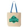 Natural Tote with Contrast-Color Handles Thumbnail