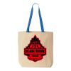 Natural Tote with Contrast-Color Handles Thumbnail