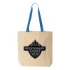 Natural Tote with Contrast-Color Handles Thumbnail