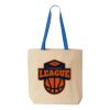 Natural Tote with Contrast-Color Handles Thumbnail
