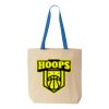Natural Tote with Contrast-Color Handles Thumbnail
