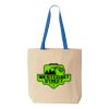 Natural Tote with Contrast-Color Handles Thumbnail