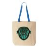 Natural Tote with Contrast-Color Handles Thumbnail