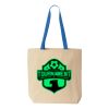 Natural Tote with Contrast-Color Handles Thumbnail