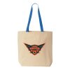 Natural Tote with Contrast-Color Handles Thumbnail