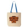 Natural Tote with Contrast-Color Handles Thumbnail