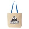 Natural Tote with Contrast-Color Handles Thumbnail