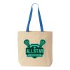 Natural Tote with Contrast-Color Handles Thumbnail
