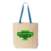 Natural Tote with Contrast-Color Handles Thumbnail