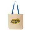 Natural Tote with Contrast-Color Handles Thumbnail