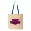 Natural Tote with Contrast-Color Handles Thumbnail