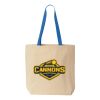 Natural Tote with Contrast-Color Handles Thumbnail