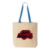 Natural Tote with Contrast-Color Handles Thumbnail