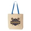 Natural Tote with Contrast-Color Handles Thumbnail