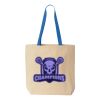 Natural Tote with Contrast-Color Handles Thumbnail