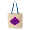 Natural Tote with Contrast-Color Handles Thumbnail