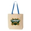 Natural Tote with Contrast-Color Handles Thumbnail