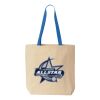Natural Tote with Contrast-Color Handles Thumbnail