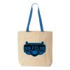 Natural Tote with Contrast-Color Handles Thumbnail