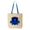Natural Tote with Contrast-Color Handles Thumbnail