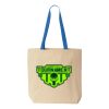 Natural Tote with Contrast-Color Handles Thumbnail