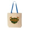 Natural Tote with Contrast-Color Handles Thumbnail