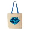 Natural Tote with Contrast-Color Handles Thumbnail