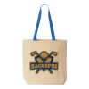 Natural Tote with Contrast-Color Handles Thumbnail
