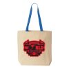 Natural Tote with Contrast-Color Handles Thumbnail