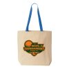 Natural Tote with Contrast-Color Handles Thumbnail