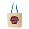 Natural Tote with Contrast-Color Handles Thumbnail