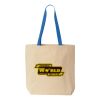 Natural Tote with Contrast-Color Handles Thumbnail
