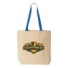 Natural Tote with Contrast-Color Handles Thumbnail