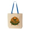 Natural Tote with Contrast-Color Handles Thumbnail